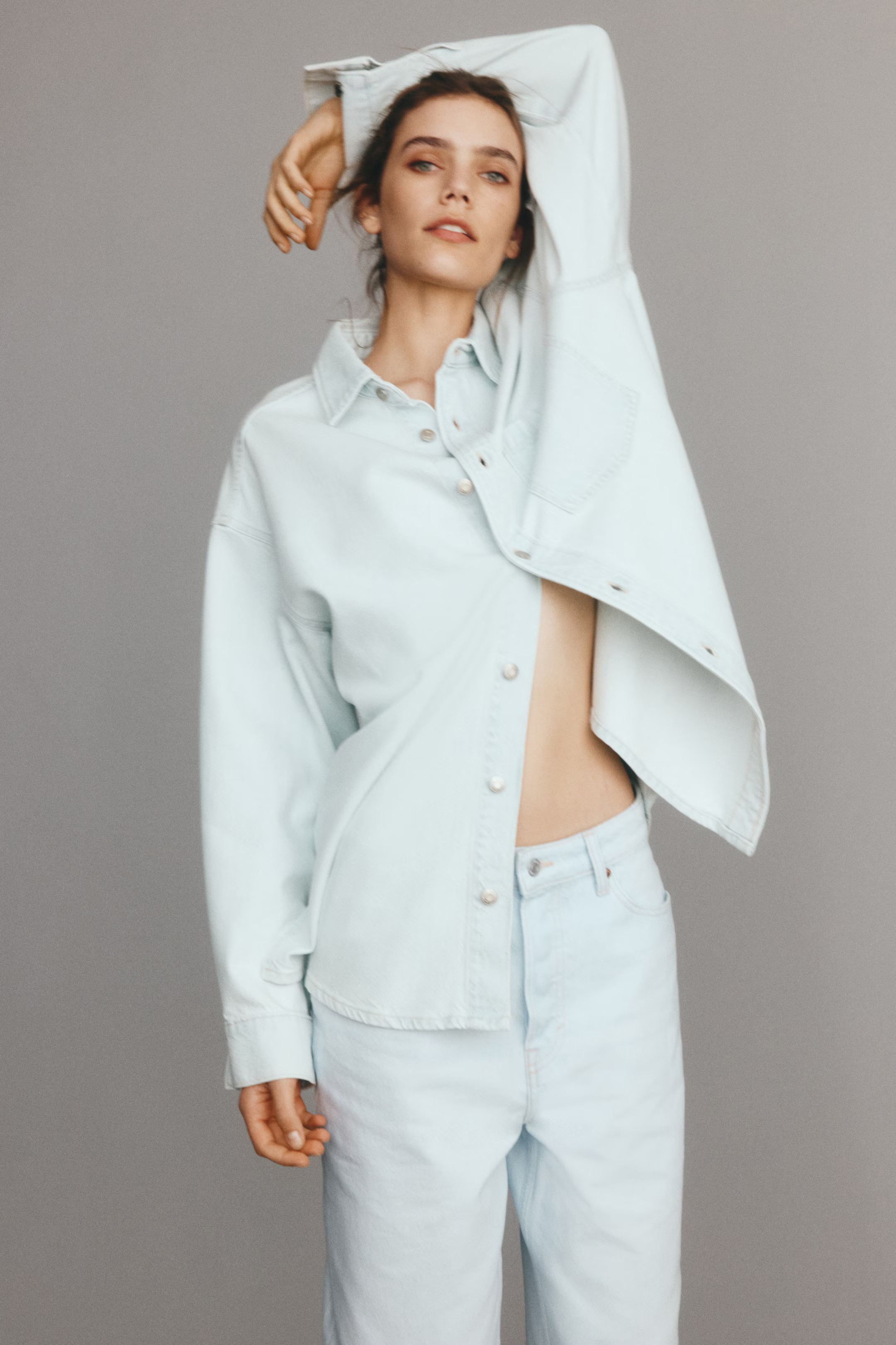 Feather Soft Oversized Denim Shirt | H&M (US + CA)