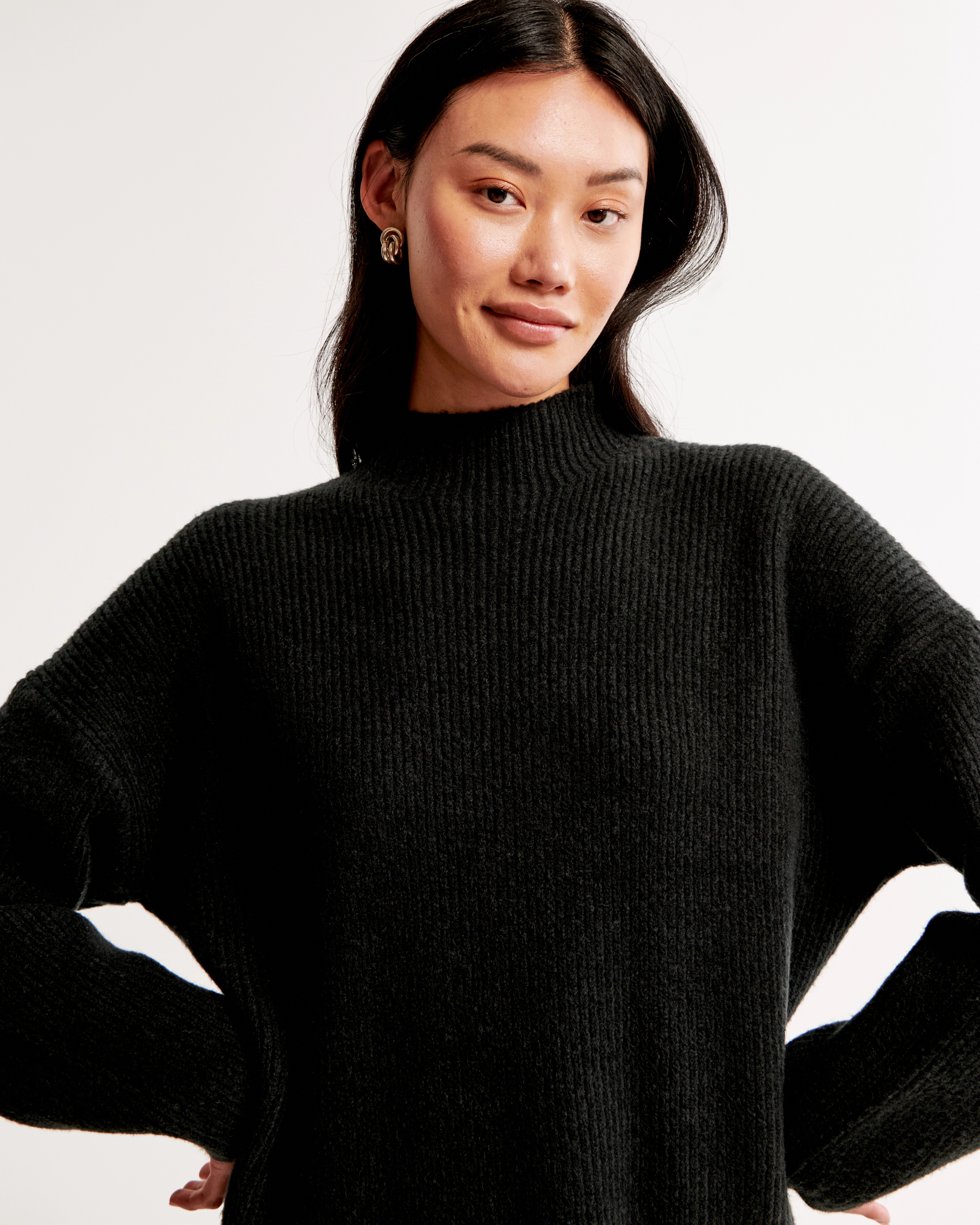 Easy Funnel Neck Sweater | Abercrombie & Fitch (US)