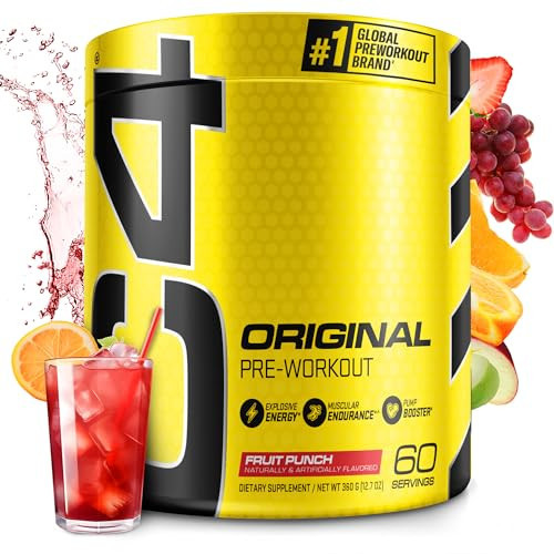 C4 Original Pre Workout with 150mg Caffeine, Fruit Punch, 60 Servings | Amazon (US)