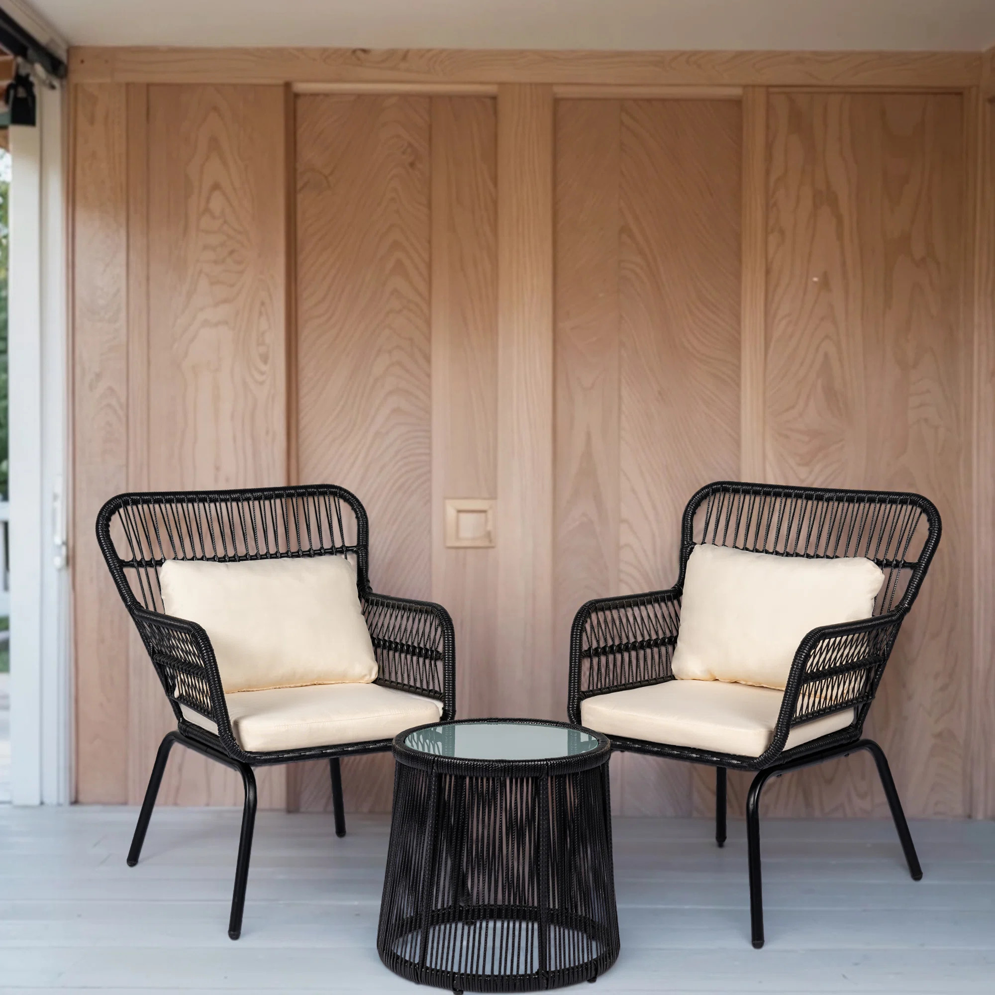 Dawna 2 - Person Patio Conversation Set with Cushions | Wayfair North America