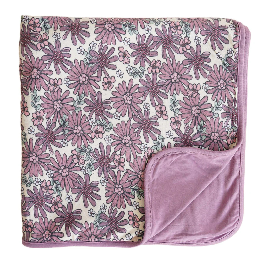 Maya's Moody Floral Double Sided Bamboo Blanket | Caden Lane