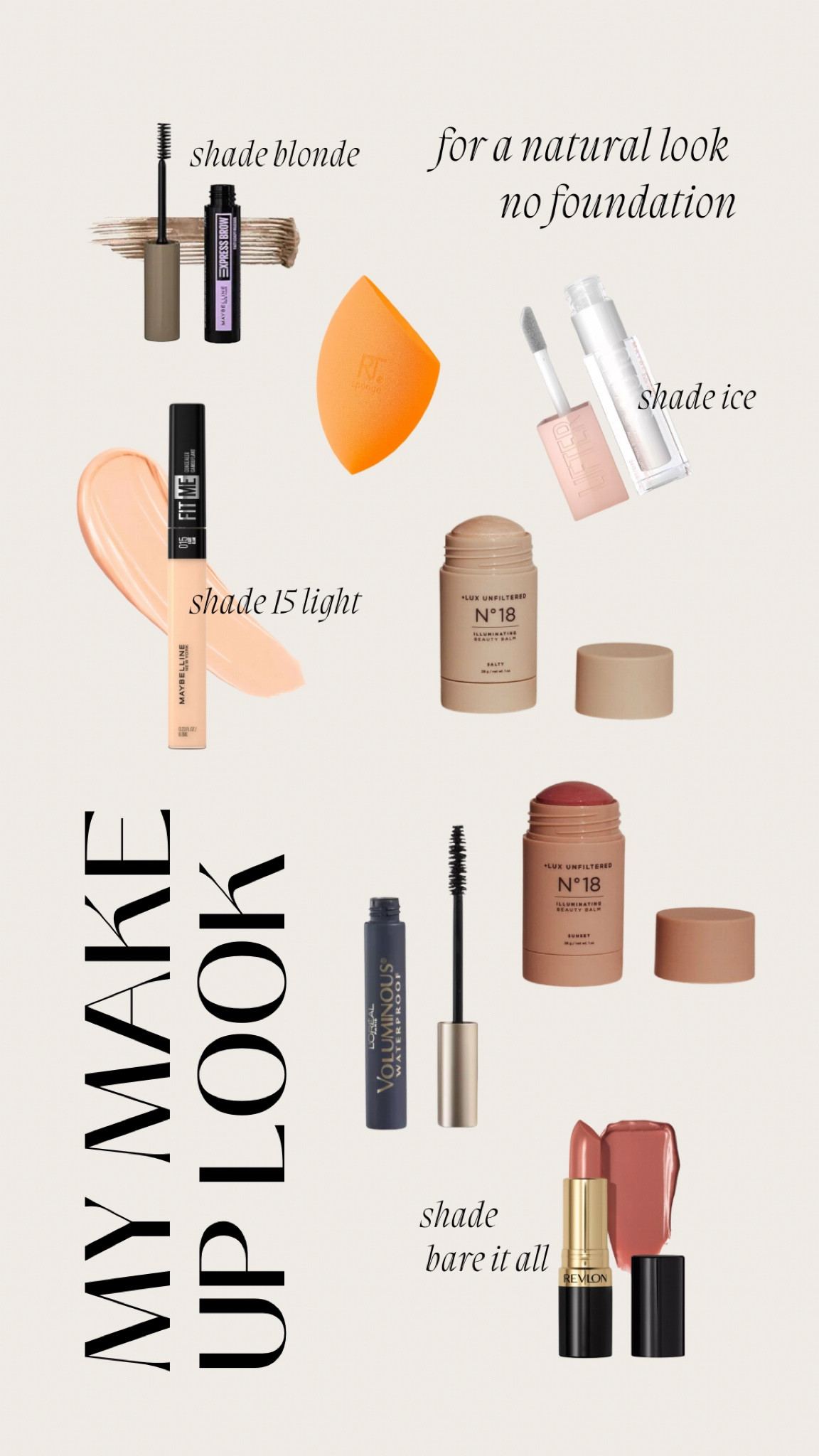 My natural make up look! All products are really safe for acne prone + sensitive skin 🙌 