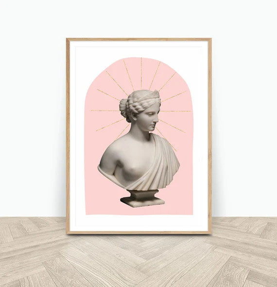 Ancient Aesthetic Statue Head Print  Goddess Print  - Etsy | Etsy (US)