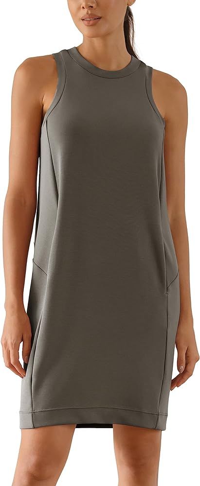ODODOS Modal Soft Loose Tank Dress for Women Casual Sleeveless Sundress with Kangaroo Pocket Summ... | Amazon (US)