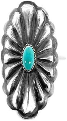 Genuine Sleeping Beauty Turquoise Ring, Oxidized Sterling Silver, Size 8, Authentic Navajo Native... | Amazon (US)