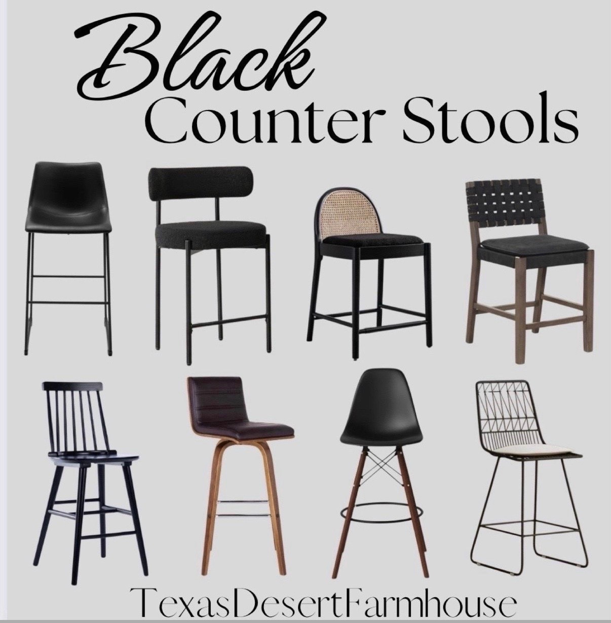 Black Counter Stools

DUOMAY Modern Bar Stools Set of 2, 26 Inches Counter Height Barstools with Rattan Back, Sherpa Fabric Upholstered Kitchen Island Chair with Wood Legs for Home Bar Coffee Shop, Black

Nathan James Cohen Mid-Century Modern Leather Bar Stool, Counter Height Chair in Solid Wood Frame with Footrest and Woven Leather Back for Kitchen, Black

Locus Bono 24'' Boucle Counter Stools Set of 2,Black Bar Stools with Backs,Counter Height Bar Stools for Kitchen Island/Kitchen Counter,Upholstered Counter Chairs (Black)

Armen Living Vienna 26" Counter Height Swivel Brown Faux Leather and Walnut Wood Bar Stool

#counterstool #counterstools #barstool #barstools #blackcounterstools #blackbarstool #kitchenisland #diningchair #diningroom #kitchenfurniture#LTKstyletip

#LTKStyleTip #LTKCyberWeek

#LTKfoodie #LTKHome #LTKmorningroutine
