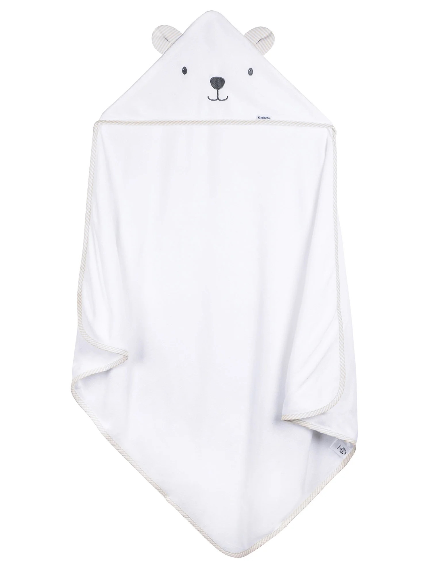 Gerber Baby Boy or Girl Unisex White Hooded Towel, One Size | Walmart (US)