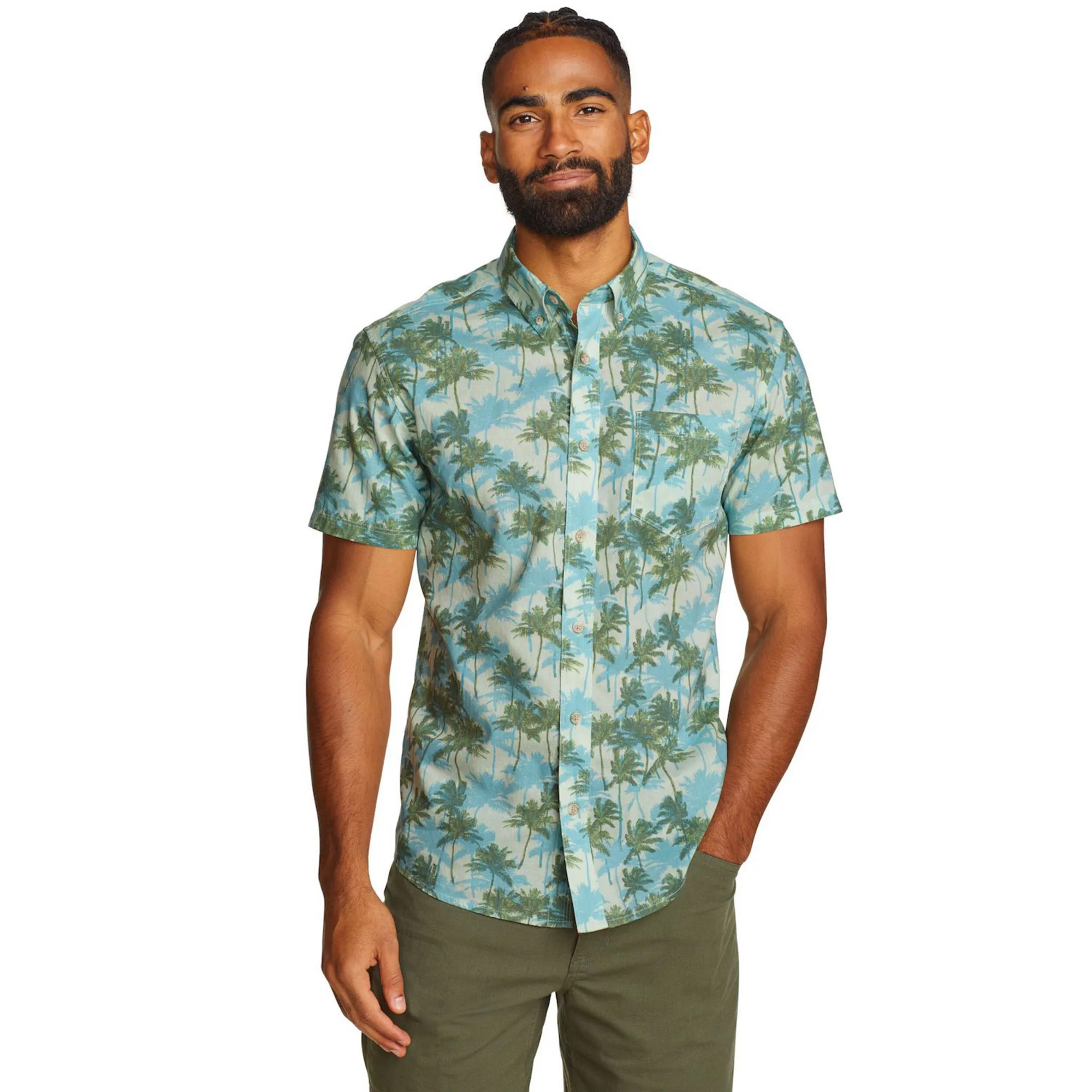 Men's Eddie Bauer Baja Print Short Sleeve Button-Down Shirt | Kohl's