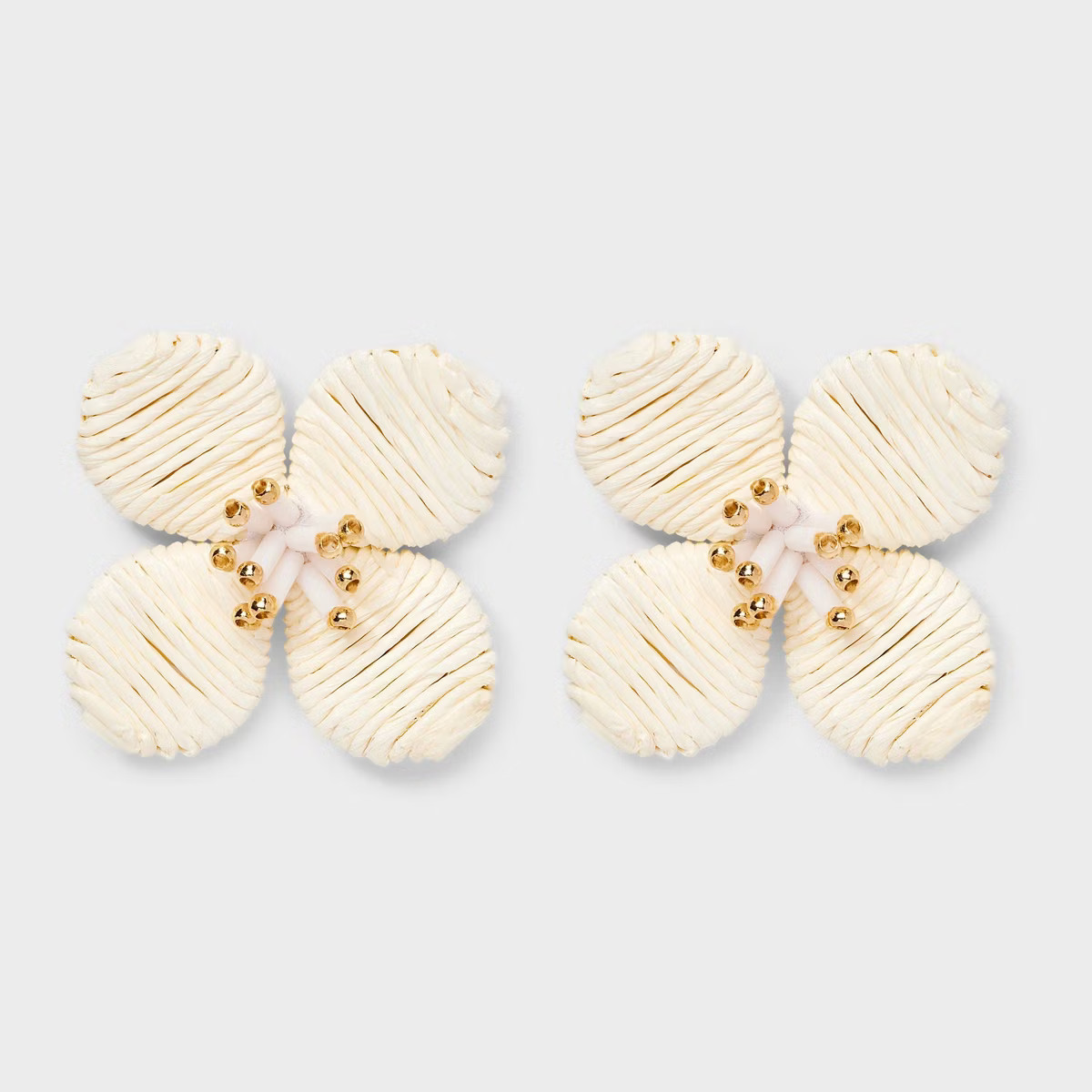 SUGARFIX by BaubleBar Threaded Flower Statement Earrings - Gold | Target