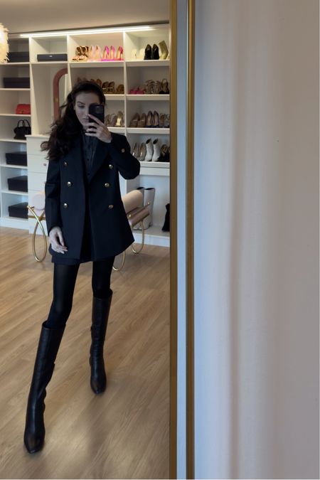 With the no pants trend still giving and the beginning of boots and tights season - this is my ultimate outfit on the go. My black knee high boots are from Rouje - the leather is thin, but they are ok. #boots #winteroutfit #LTKGIFT

#LTKshoecrush #LTKSeasonal