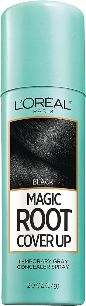 L'Oreal Paris Magic Root Cover Up Gray Concealer Spray Black 2 oz.(Packaging May Vary) | Amazon (US)