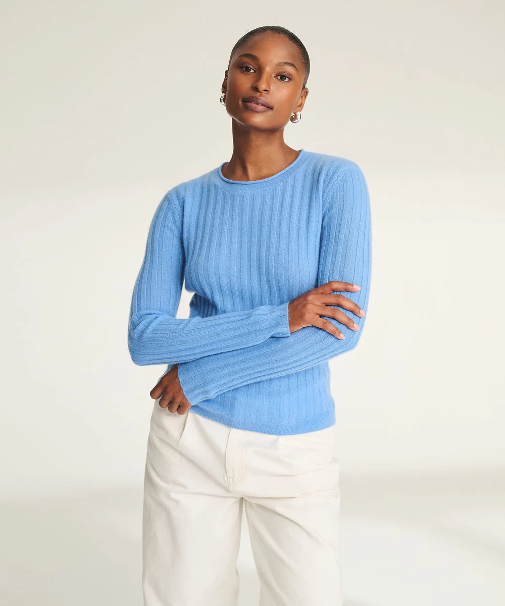 Lightweight Cashmere Ribbed Sweater | NAADAM