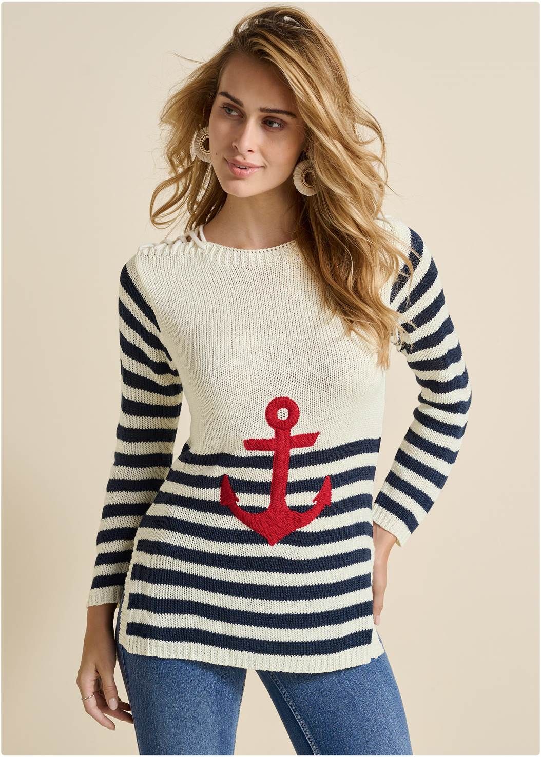 Anchor Crew Neck Sweater | VENUS