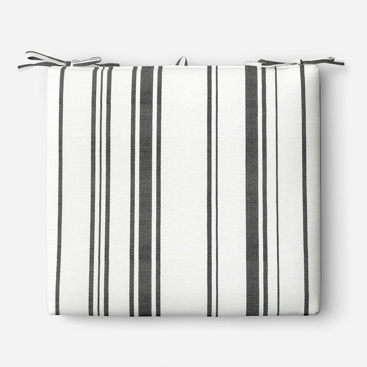 18"x20" Striped Outdoor Chair Cushion Black - Threshold™ | Target