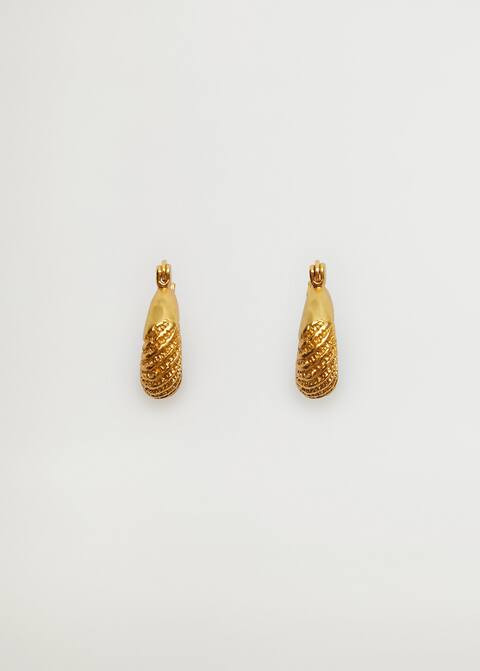Embossed hoop earring | MANGO (US)