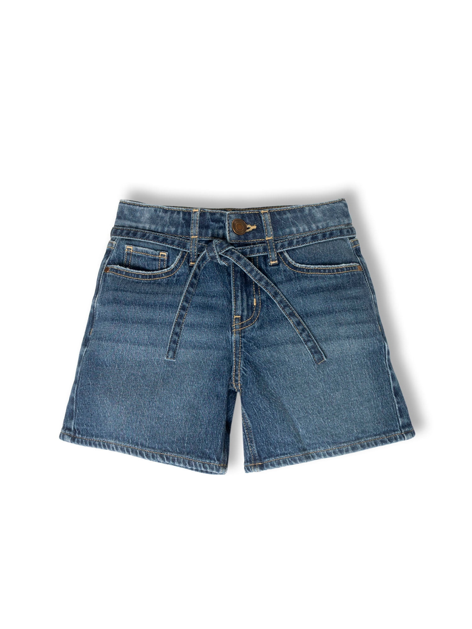 Wonder Nation Girls Baggy Denim Shorts, Size 5-18 | Walmart (US)