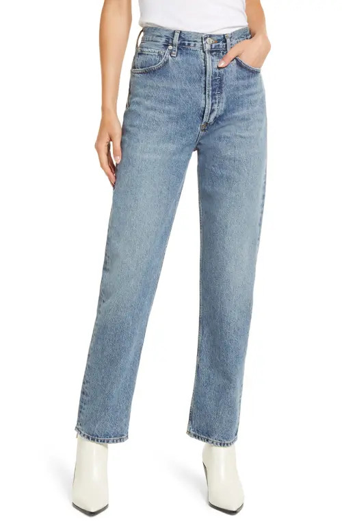 AGOLDE Women's '90s Pinch High Waist Straight Leg Organic Cotton Jeans in Navigate at Nordstrom, Size 25 | Nordstrom