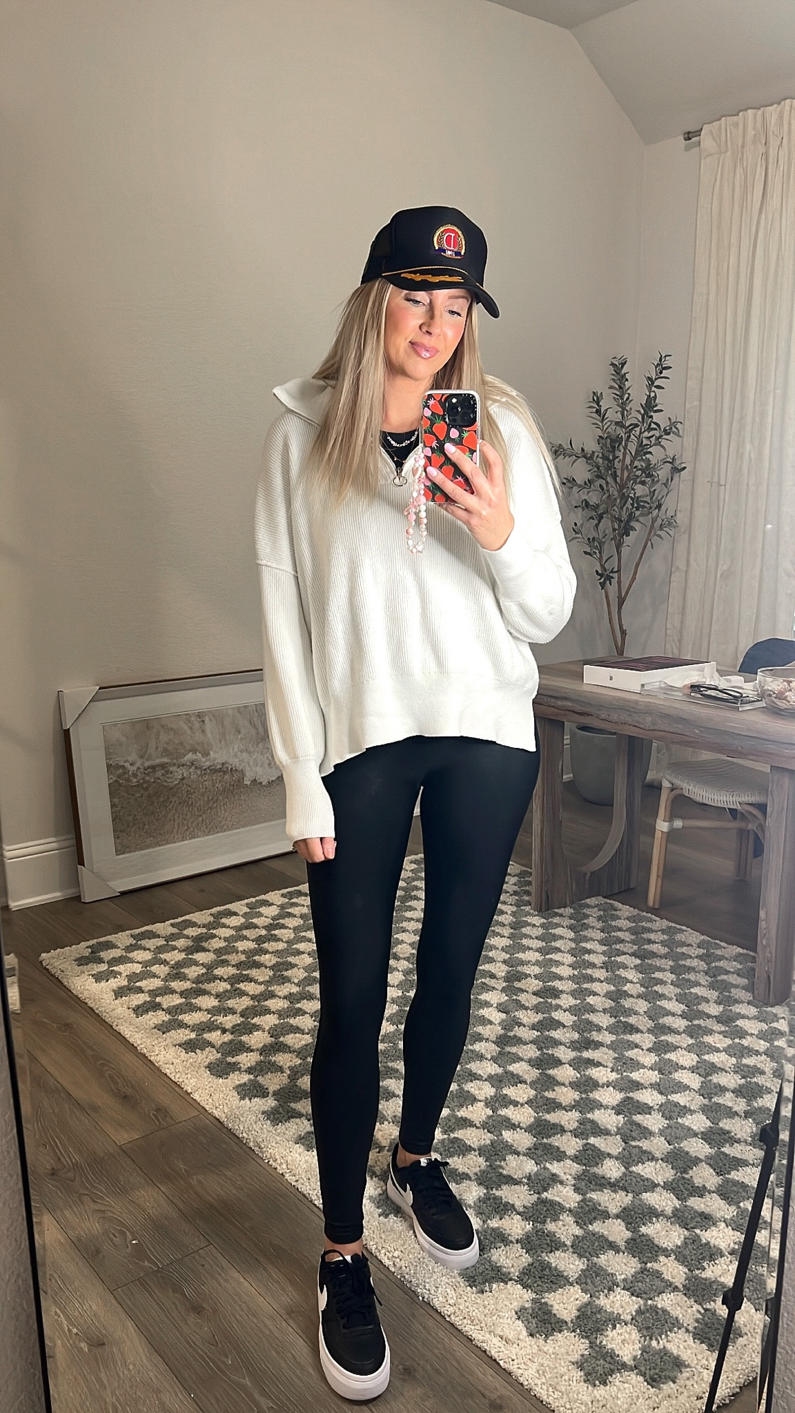 Outfit for running errands. Spanx leggings. Amazon sweater. Nikes. Revolve hat  

#LTKSale #LTKunder100 #LTKunder50