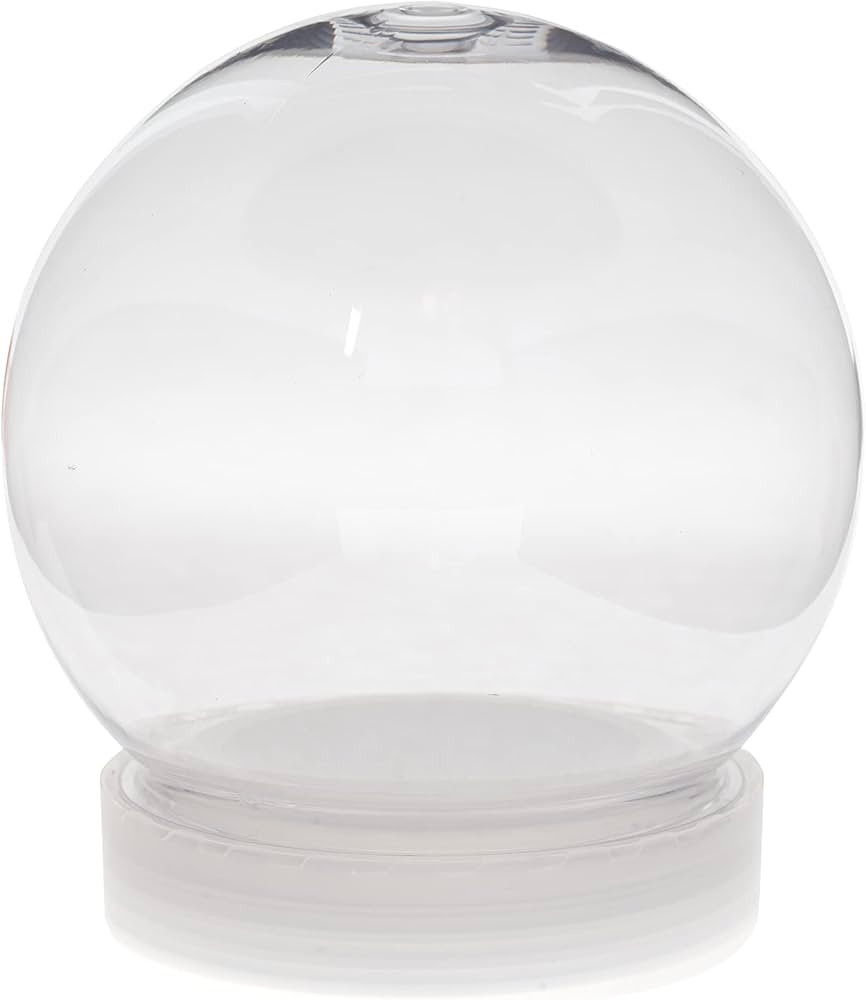Creative Hobbies 4 Inch (100mm) DIY Snow Globe Water Globe - Clear Plastic with Screw Off Cap | P... | Amazon (US)