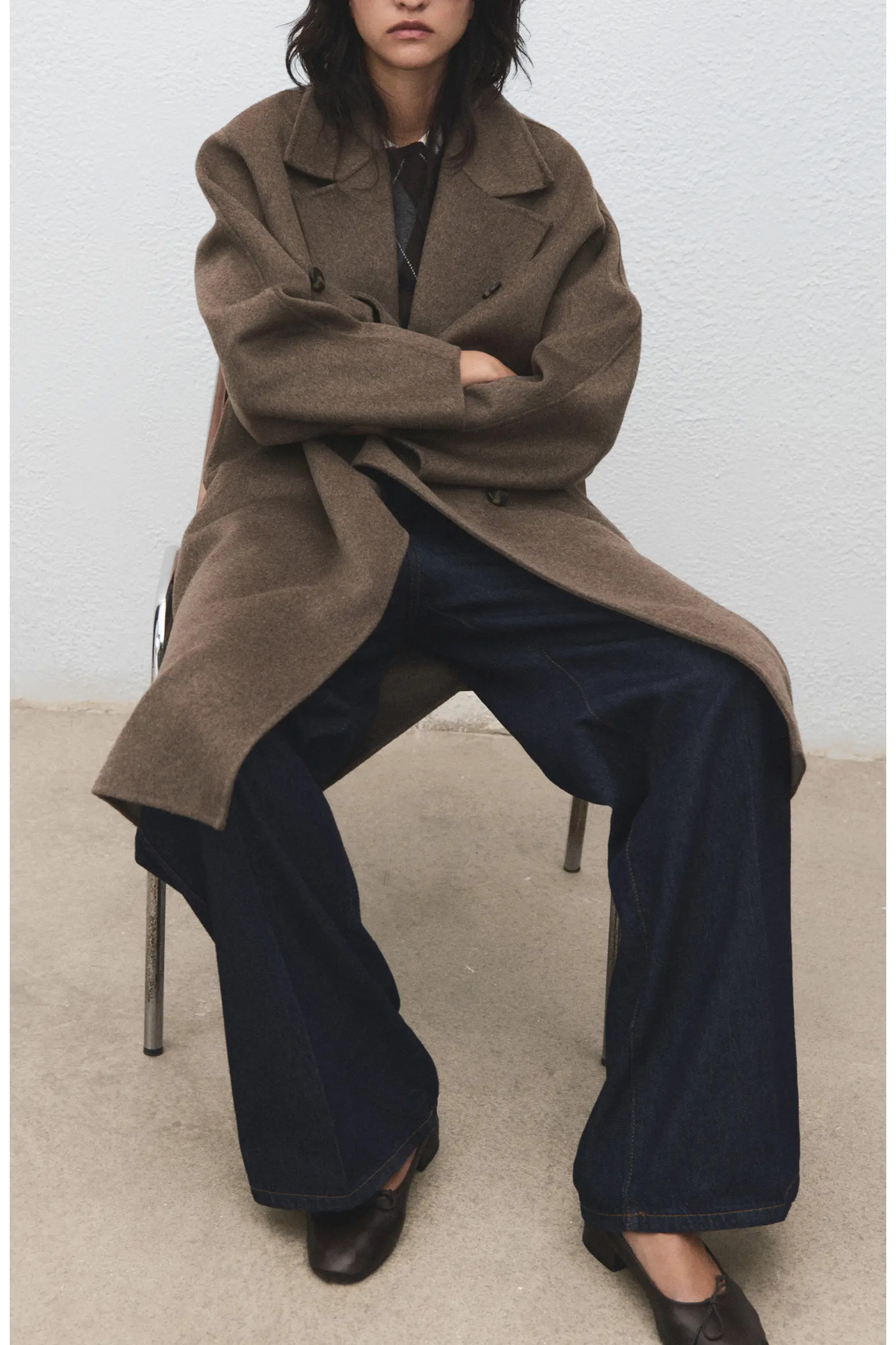 MANGO Picarol Double Breasted Wool Blend Coat (Women) | Nordstrom | Nordstrom