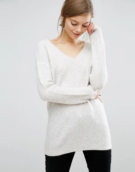 ASOS Oversized Sweater with V Neck | ASOS US