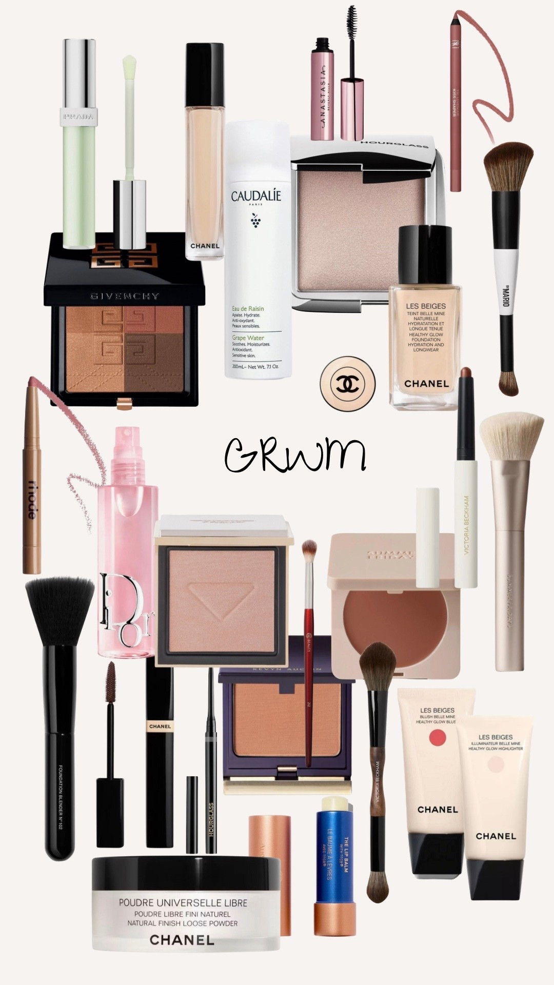 GRWM

Highlighter: summer gleam
Foundation: BO73 + BO33
Cream bronzer: desert + dune 
Concealer: 10+30 
Contour: marble 
Eye shadow: caramel 
Powder bronzer: 2
Highlight: champagne
Finishing powder: 30 
Lip liner: lean + 109

#LTKselfcare #LTKgrwm #LTKBeauty