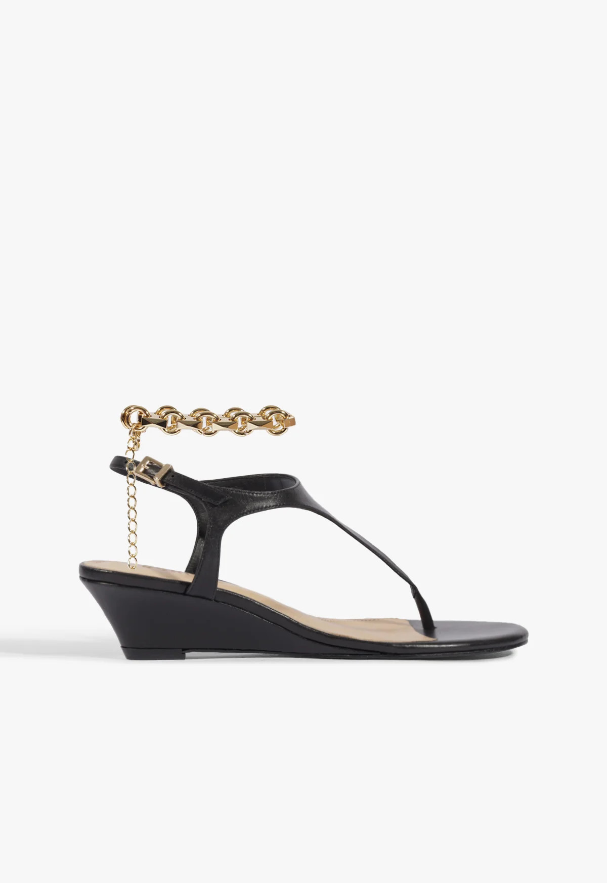 Lys Black Low Wedge Heel Sandal | Schutz (US)