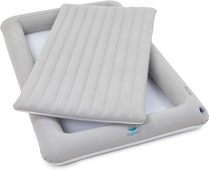 HUGBINO Inflatable Toddler Travel Bed - Portable Air Mattress with Safety Sides for Kids - Compac... | Amazon (US)