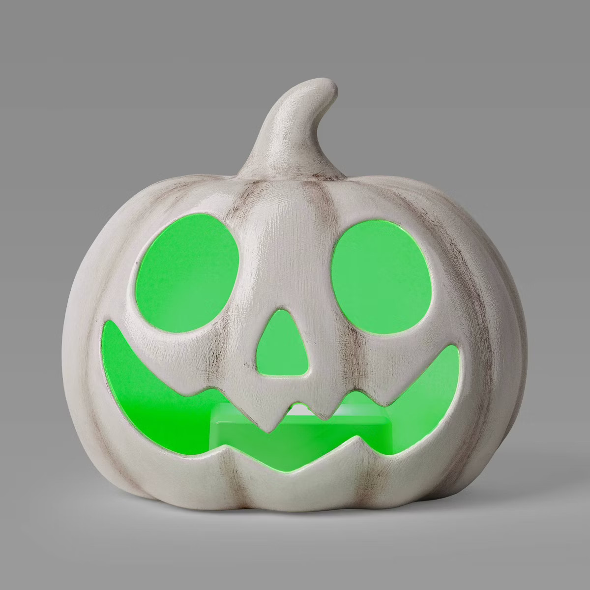 Lit Plastic Pumpkin Figurine - Hyde and EEK! Boutique™ Gray | Target