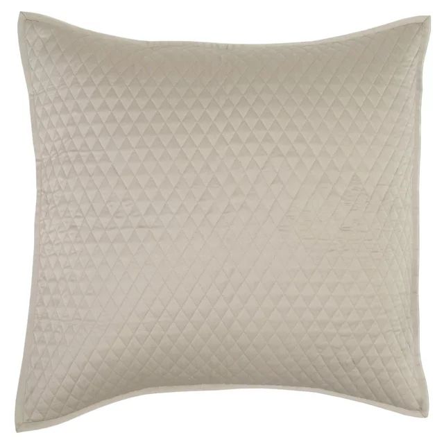 Kahn 26 Inch Hand Stitched Soft Sateen Euro Pillow Sham, Cotton Fill Brown - Walmart.com | Walmart (US)