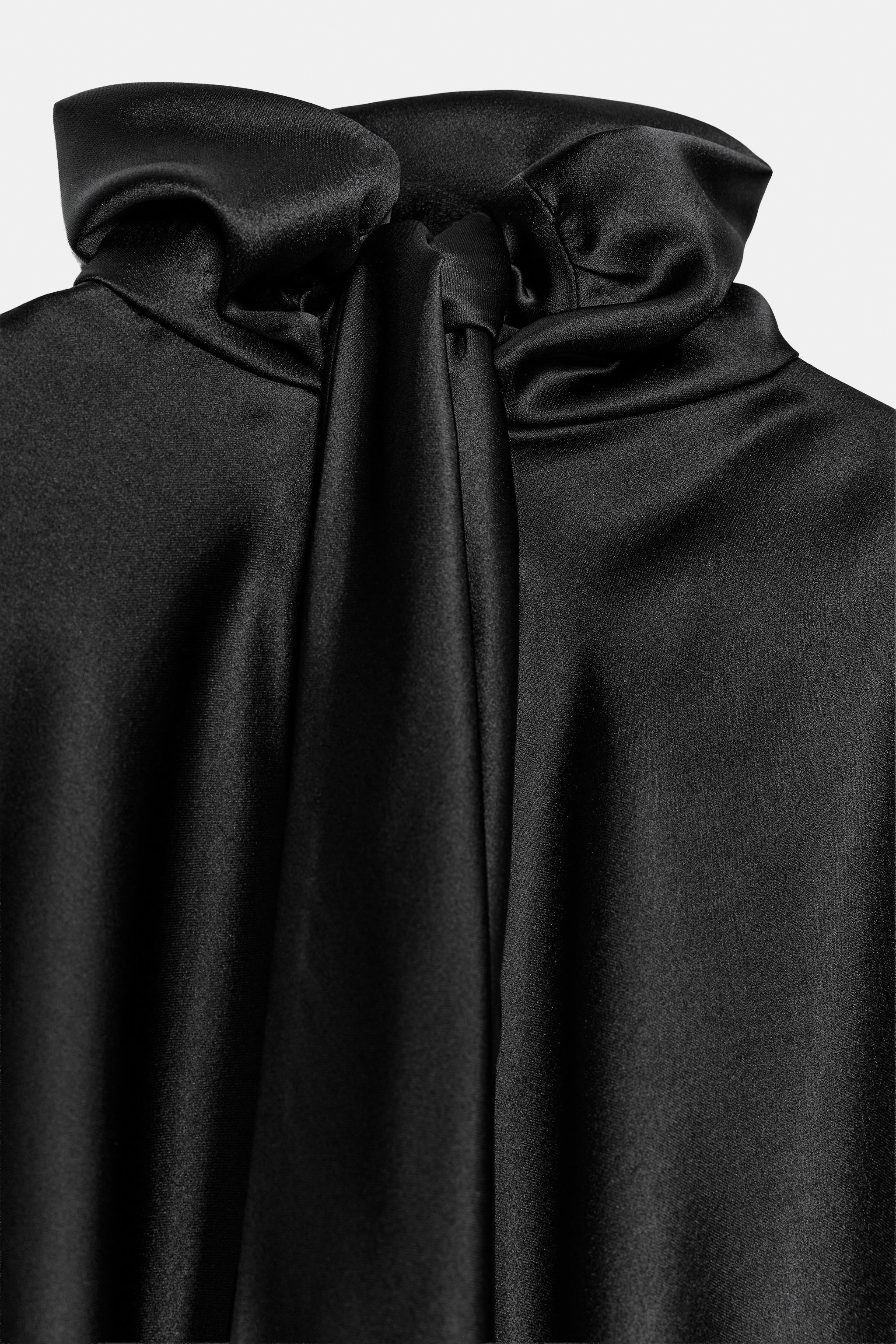 SHORT SATIN FOULARD DRESS | Zara US
