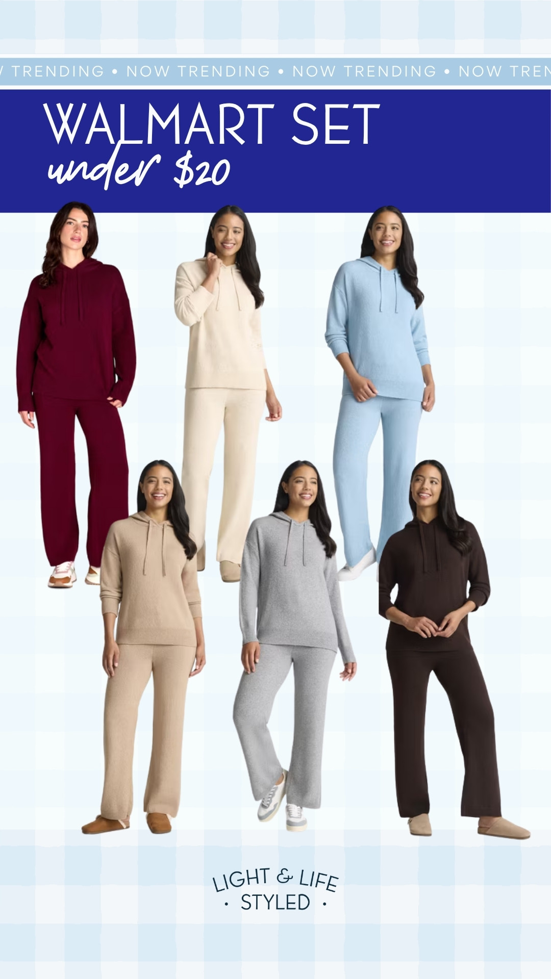 An easy fall outfit starts with a matching set! These Walmart hooded tops and wide-leg pants come in several colors for school drop-off, running errands, and travel days. ✈️ 

fall outfit, fall fashion, travel set, fall, walmart outfit 

 #LTKootd #LTKSeasonal #LTKSaleAlert