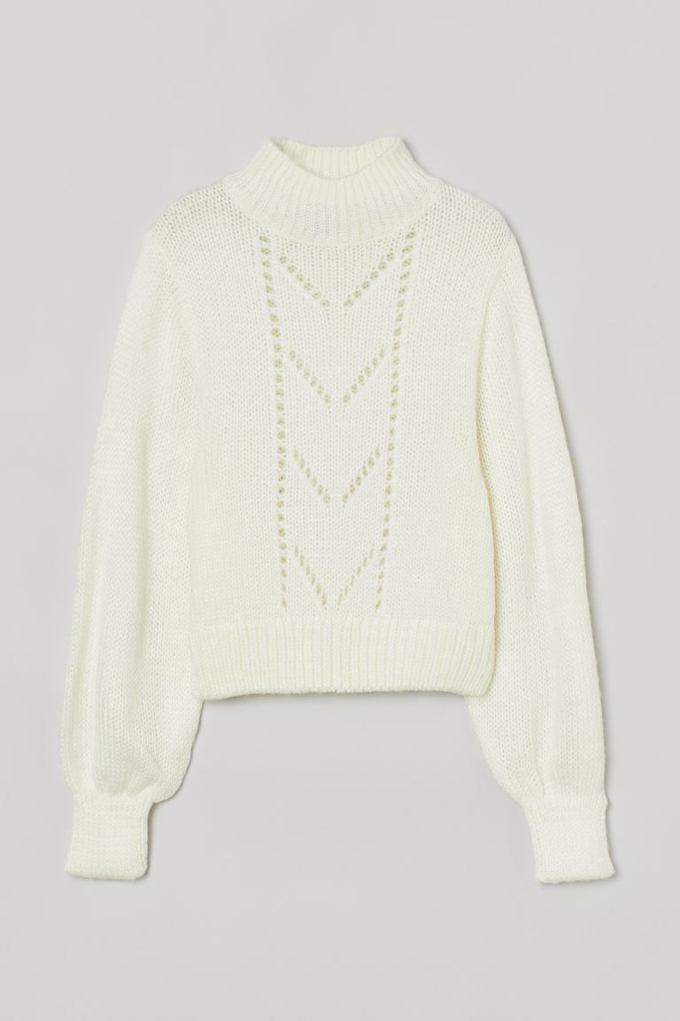 Knit Pointelle-front Sweater | H&M (US + CA)