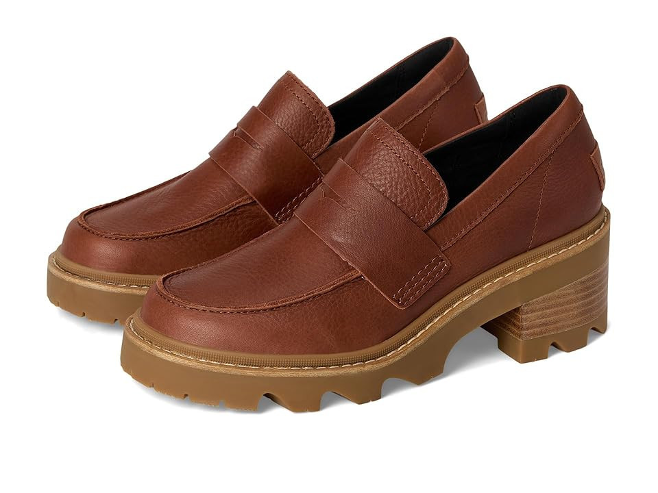 SOREL Joan Now City Loafer Women's Shoes Rustic Brown/Gum 2 : 11 B - Medium, Leather | Zappos