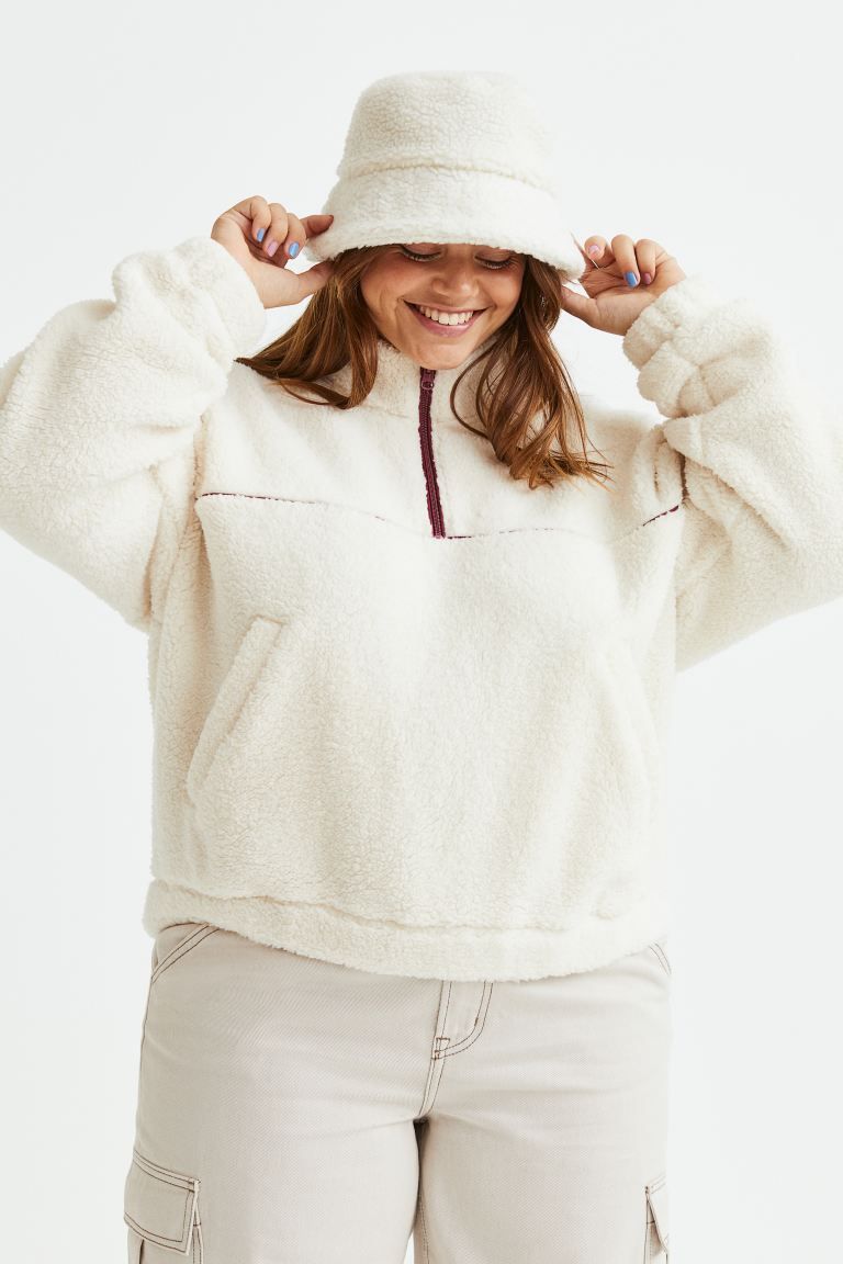 H&M+ Half-zip Teddy Sweatshirt | H&M (US + CA)