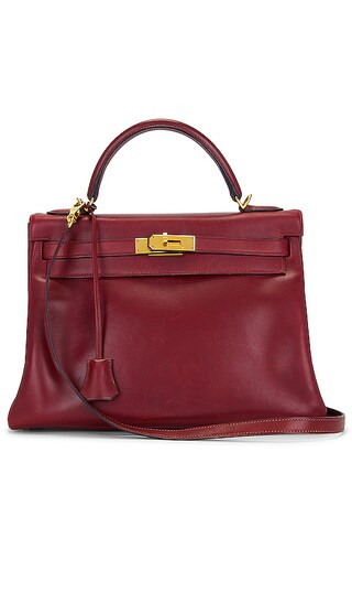 Hermes Kelly 32 Handbag in Bordeaux | Revolve Clothing (Global)
