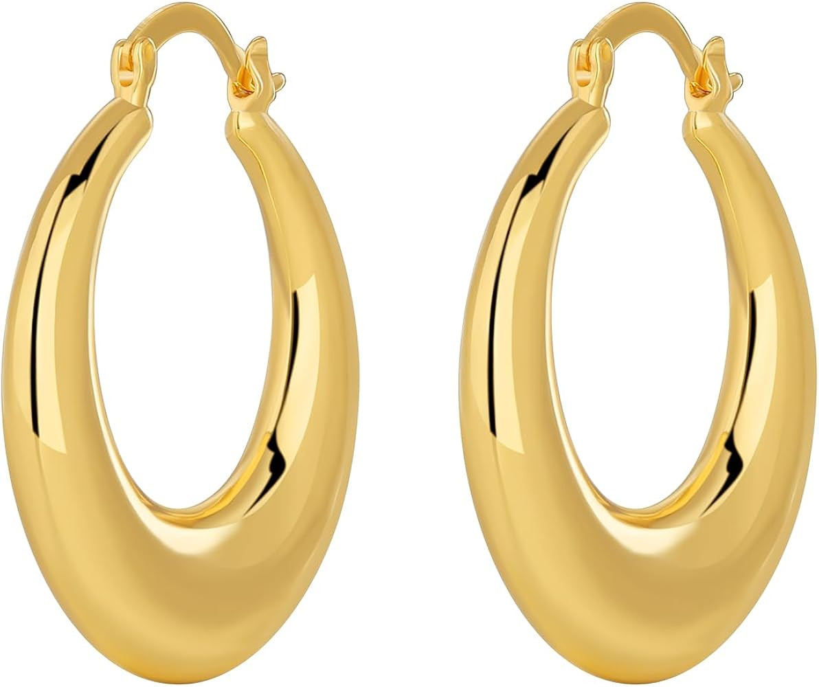 CZYJEW Gold Earrings Gold Plated Hoop Earrings for Women Mini Gold Hoops for Girls | Amazon (US)