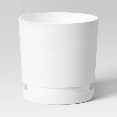 Recycled Resin Indoor Outdoor Planter Pot White 10"x10"x10" - Room Essentials™ | Target