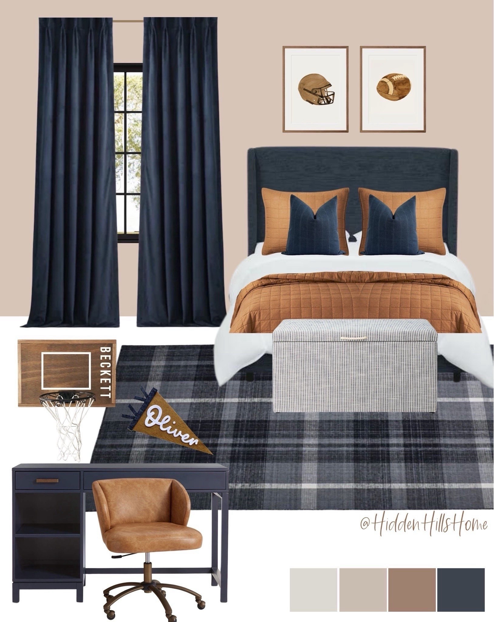 Boys bedroom mood board, sports bedroom inspo, boys room decor, home inspiration, modern transitional teen boys sports bedroom mood board #boys

#LTKHome #LTKSaleAlert #LTKKids