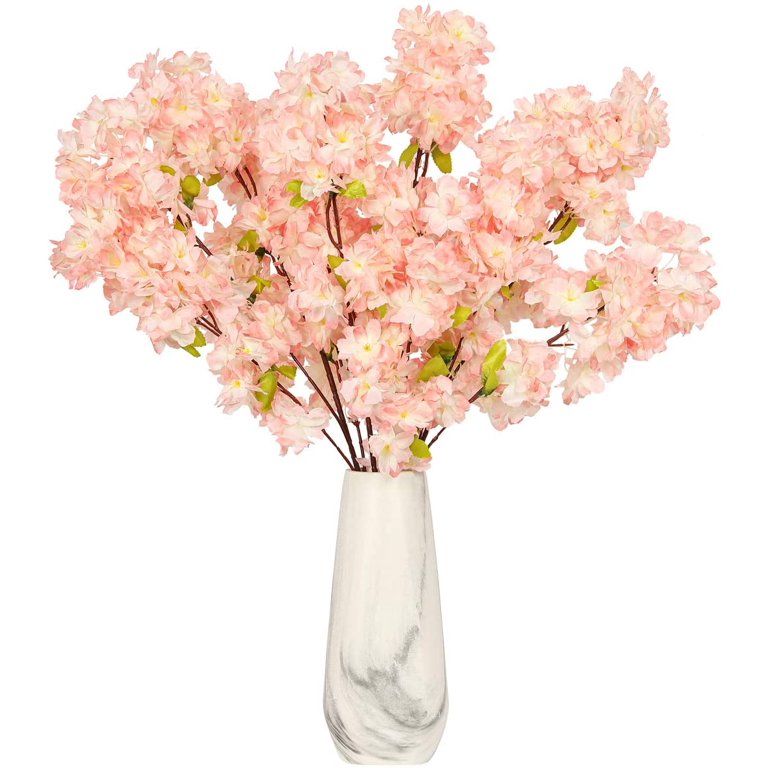 Visland Cherry Blossom Flowers Artificial Silk Cherry Blossom Branches for Home Garden Wedding Pa... | Walmart (US)