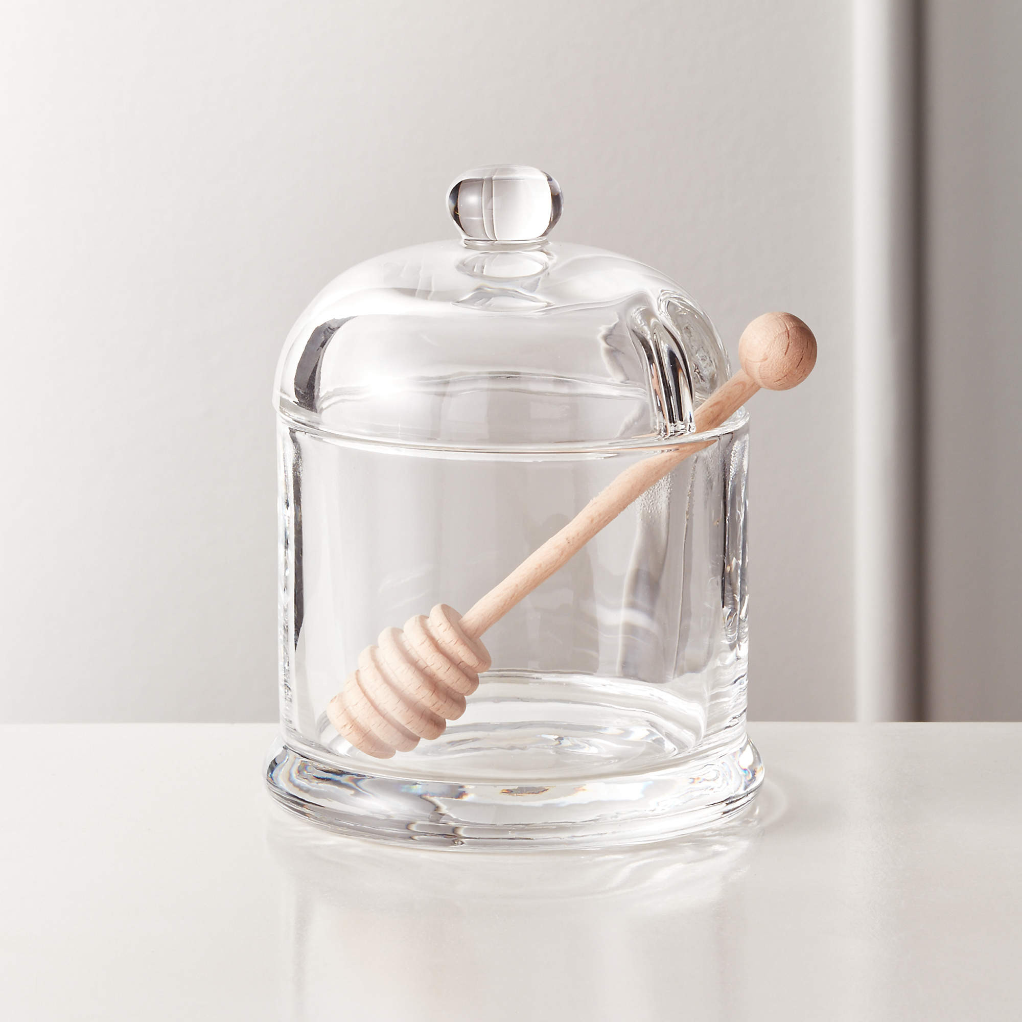 Swarm Glass Honey Pot and Dipper + Reviews | CB2 | CB2