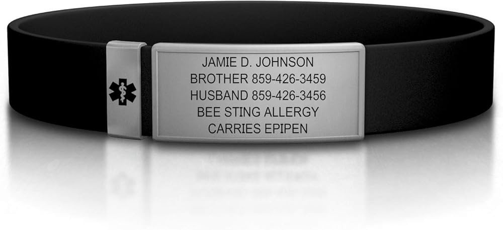 ROAD iD Medical Alert Bracelet for Men and Women - Stretchable and Comfy Silicone Bracelets for I... | Amazon (US)