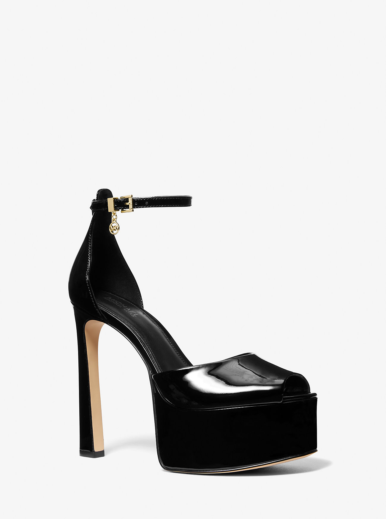 Martina Patent Leather Peep-Toe Platform Pump | Michael Kors US