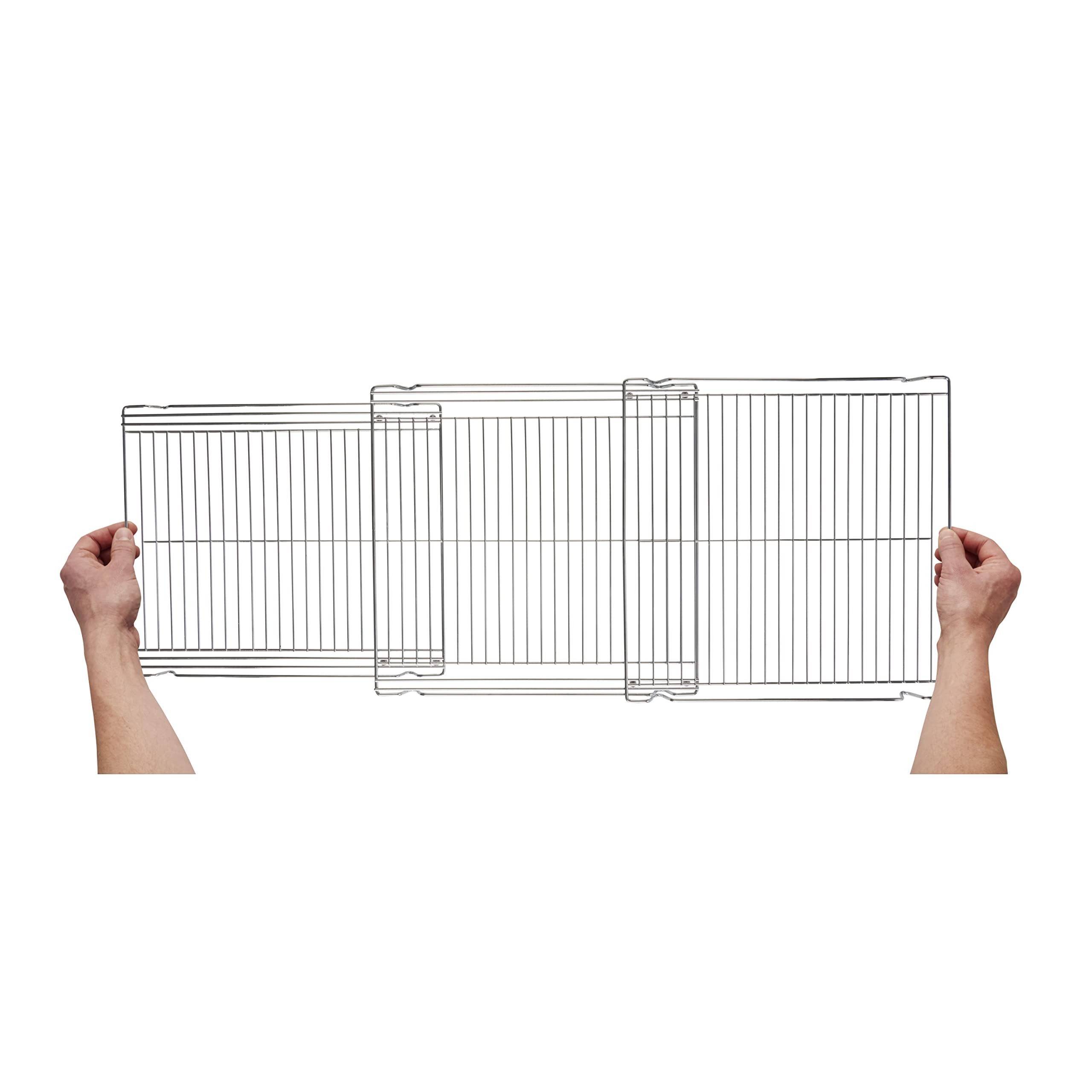 Nifty Solutions Expandable Cooling Rack – 3-in-1 Bakeware, Rectangular Plated Mesh Chrome | Walmart (US)
