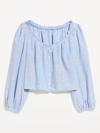 Long-Sleeve Button-Down Top | Old Navy (CA)
