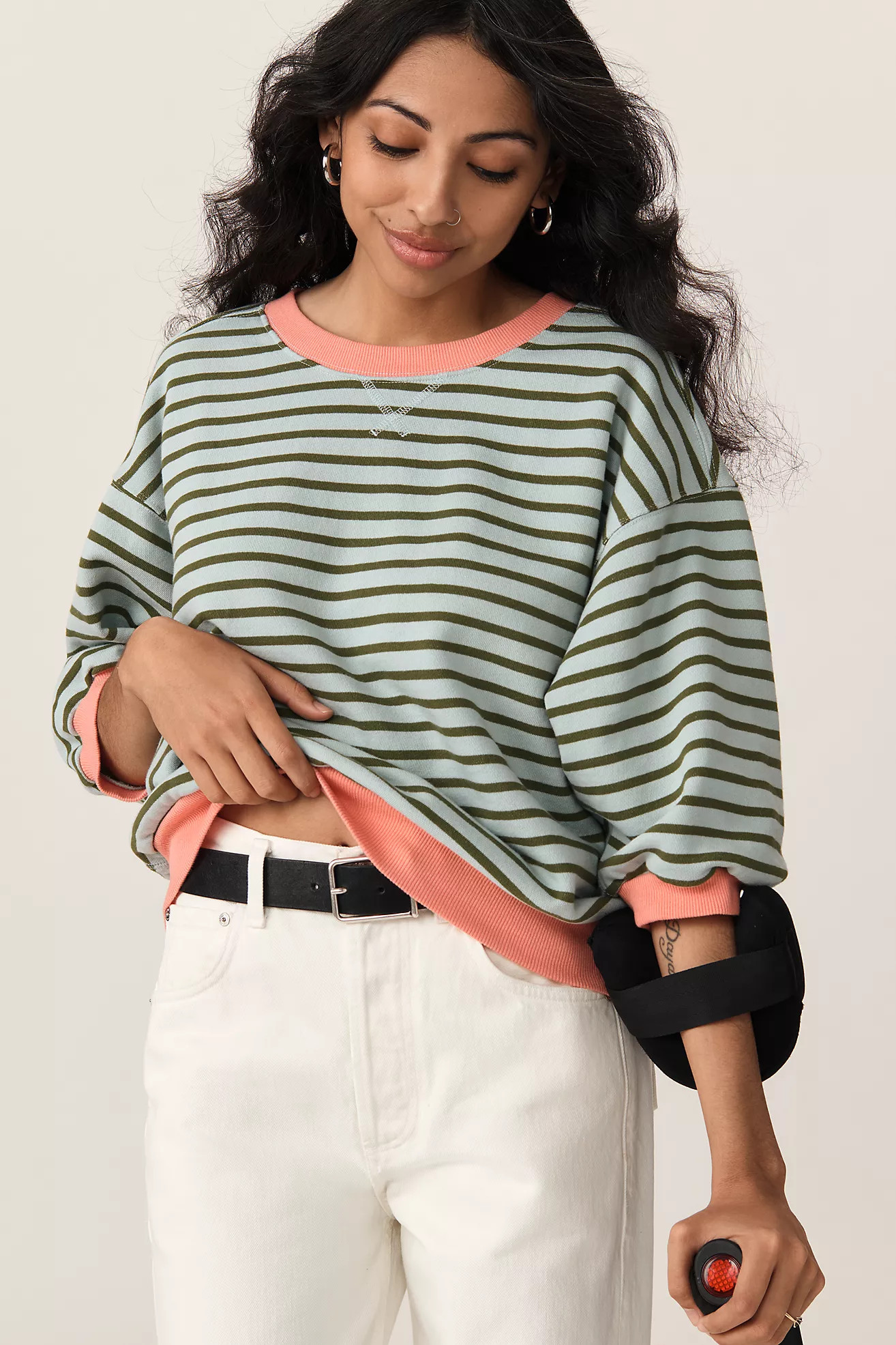 The Niki Bubble Sweatshirt by Pilcro | Anthropologie (US)