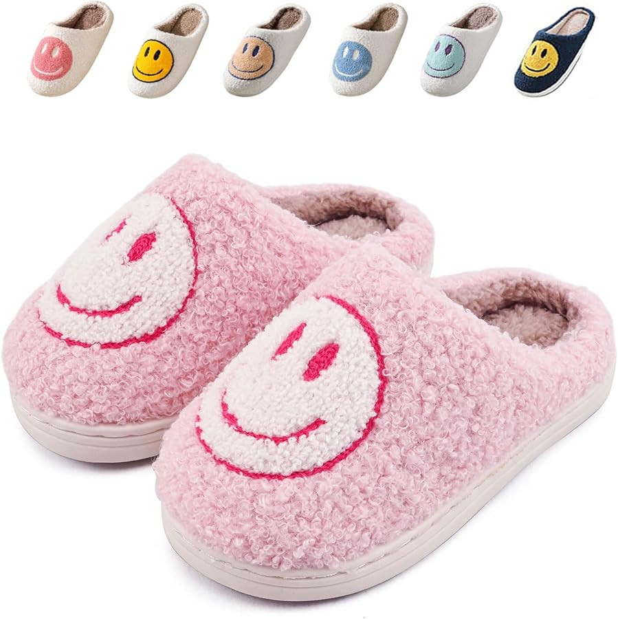 Sierlos Cute Kids' Plush Preppy Slippers for Girls Boys - Soft Memory Foam Fuzzy Slip-on House Sl... | Amazon (US)