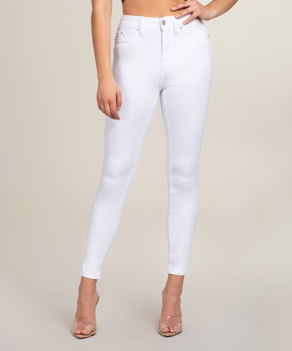 YMI Women's Denim Pants and Jeans K37 - White Super High-Rise Luxe Lift Skinny Jeans | Zulily