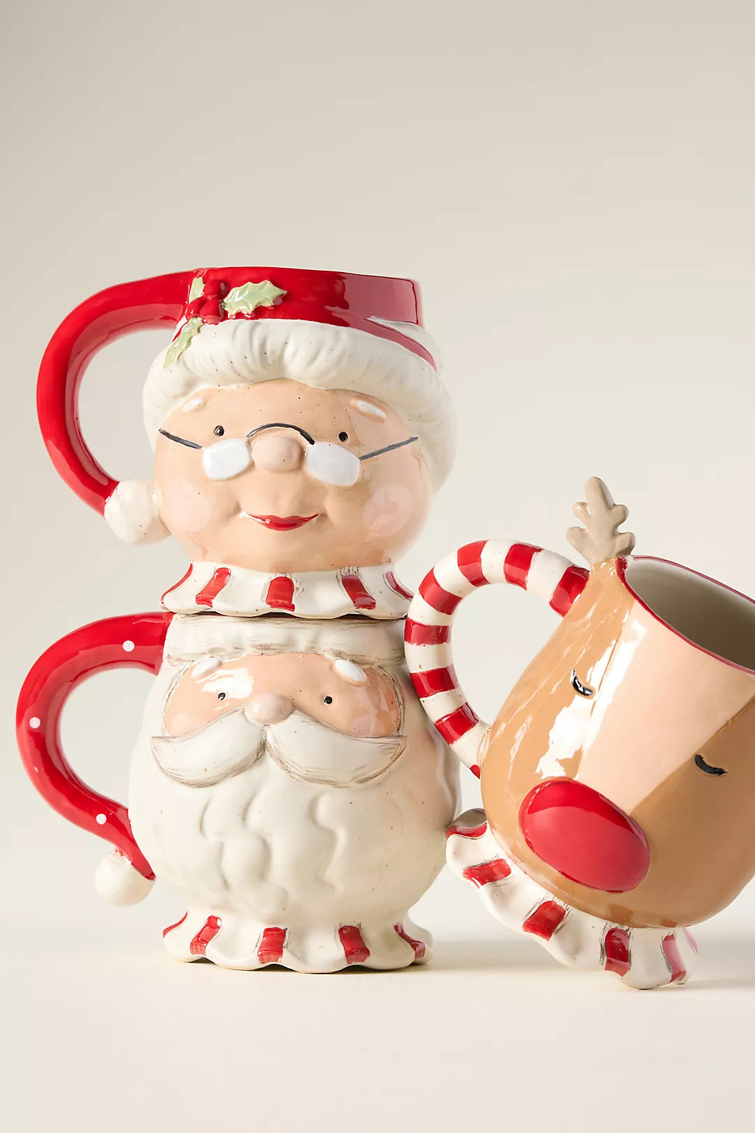Figural Stoneware Holiday Mug | Anthropologie (US)