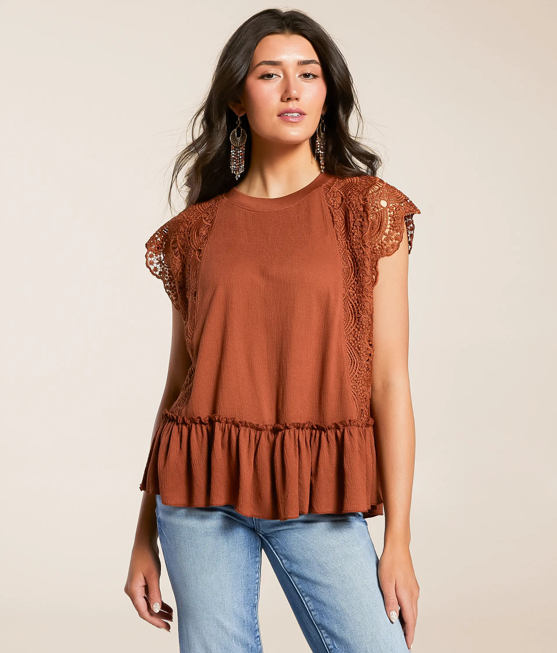 Crochet Ruffle Top | Buckle